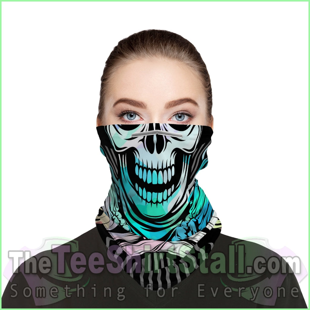 Printed Snood Scarf Face Cover