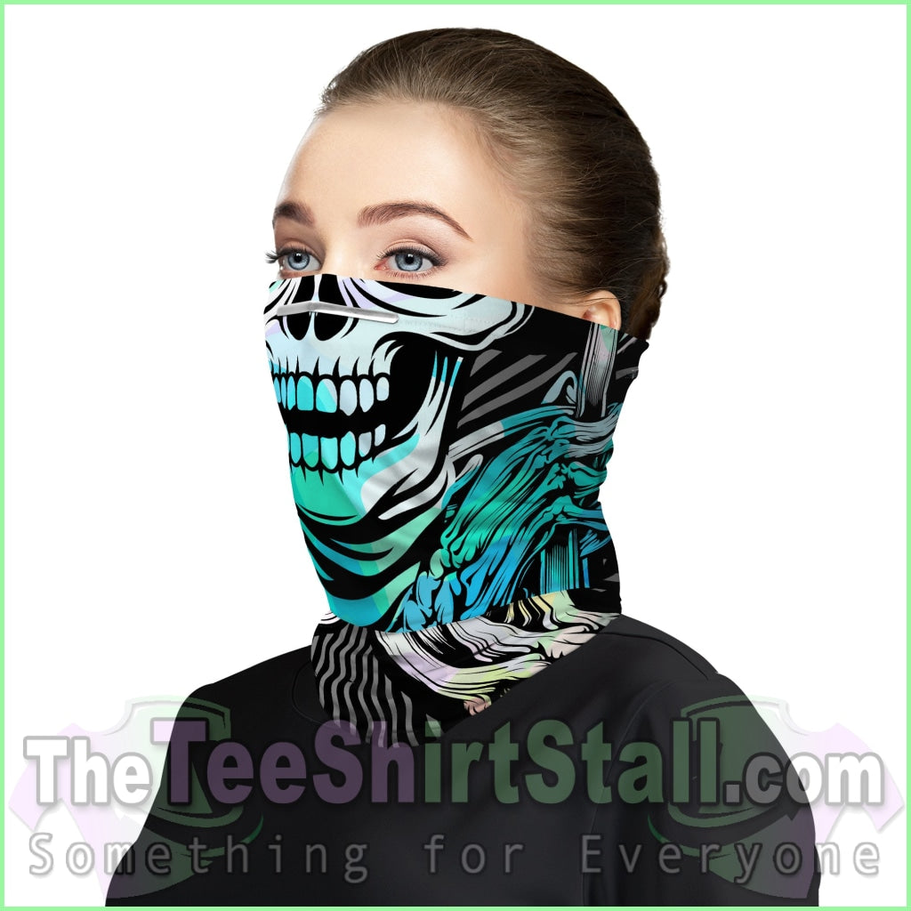 Printed Snood Scarf Face Cover