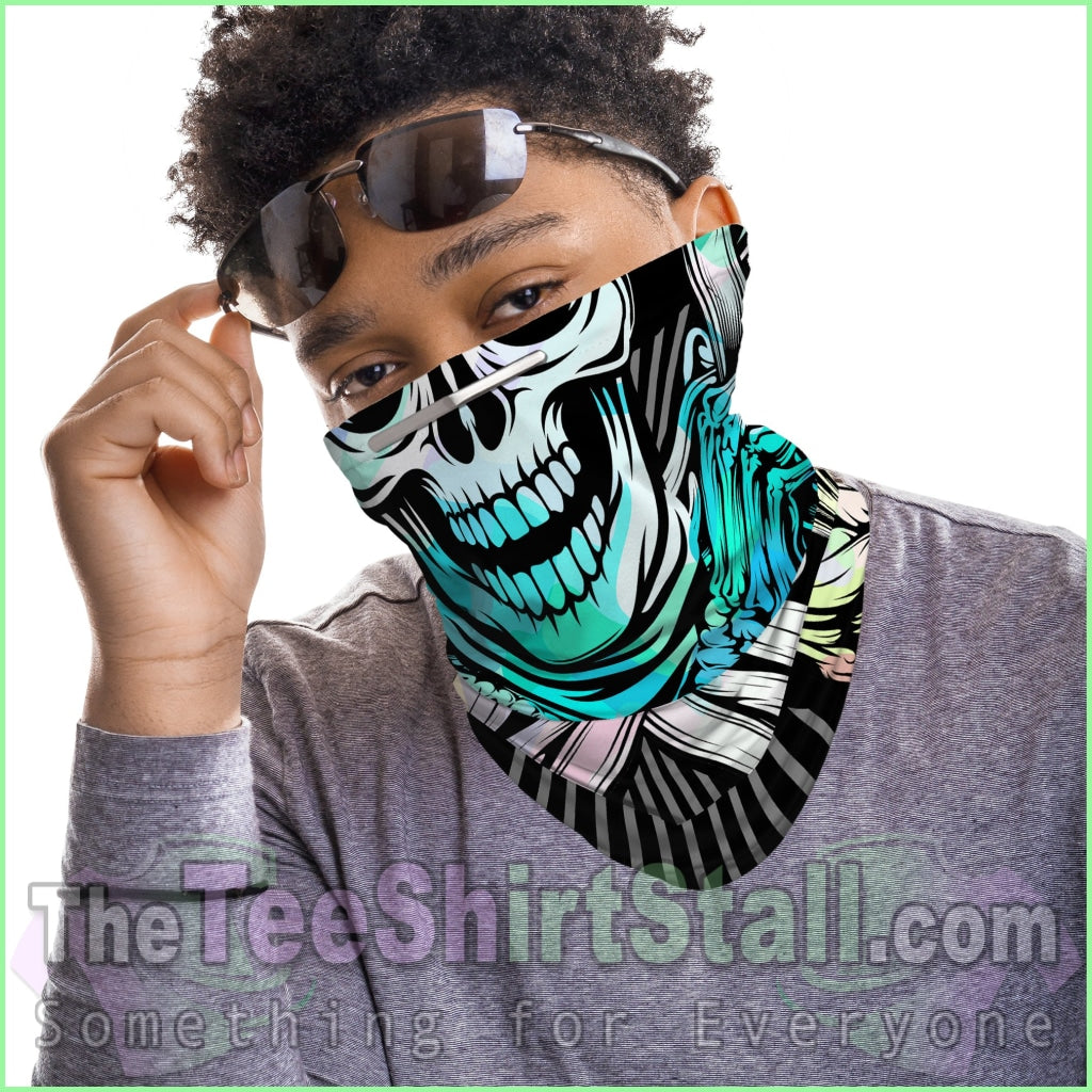 Printed Snood Scarf Face Cover