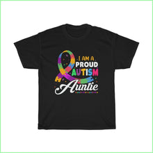 Load image into Gallery viewer, Proud Autism Auntie Tee L / Black T-Shirt
