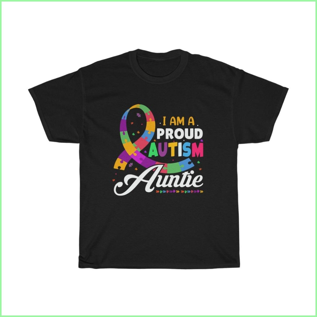 Proud Autism Auntie Tee L / Black T-Shirt