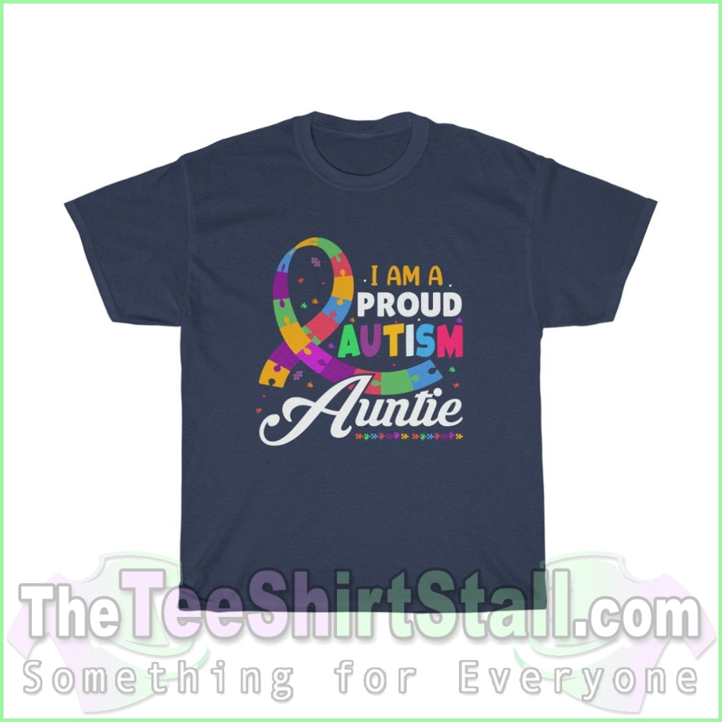 Proud Autism Auntie Tee S / Navy T-Shirt