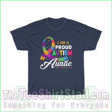 Load image into Gallery viewer, Proud Autism Auntie Tee S / Navy T-Shirt
