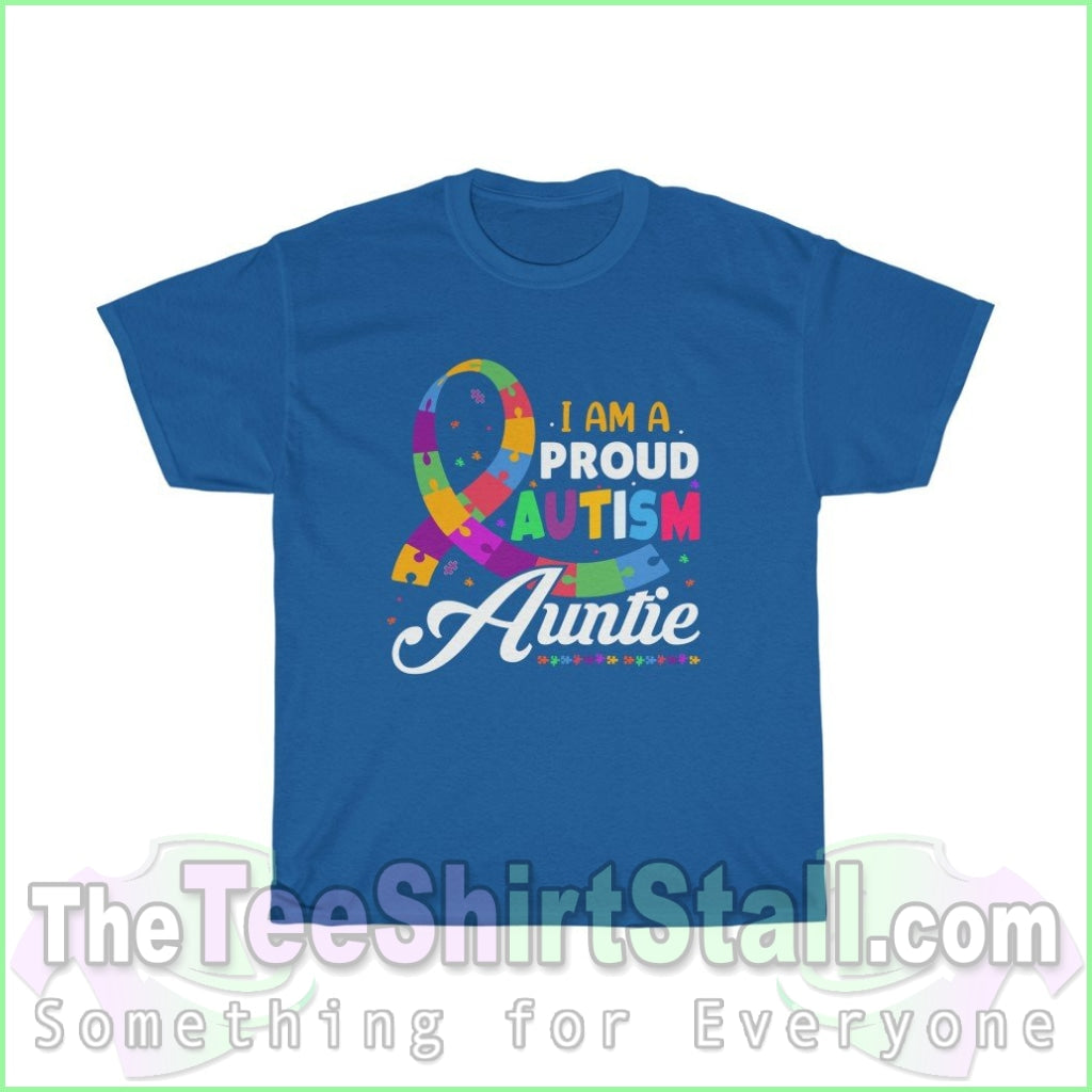 Proud Autism Auntie Tee S / Royal T-Shirt