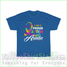 Load image into Gallery viewer, Proud Autism Auntie Tee S / Royal T-Shirt
