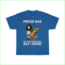 Load image into Gallery viewer, Proud Dad Of The Toughest Boy I Know - Autism Tee L / Royal T-Shirt
