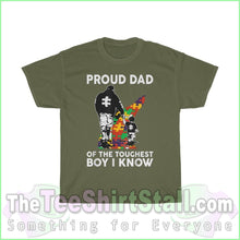 Load image into Gallery viewer, Proud Dad Of The Toughest Boy I Know - Autism Tee S / Military Green T-Shirt
