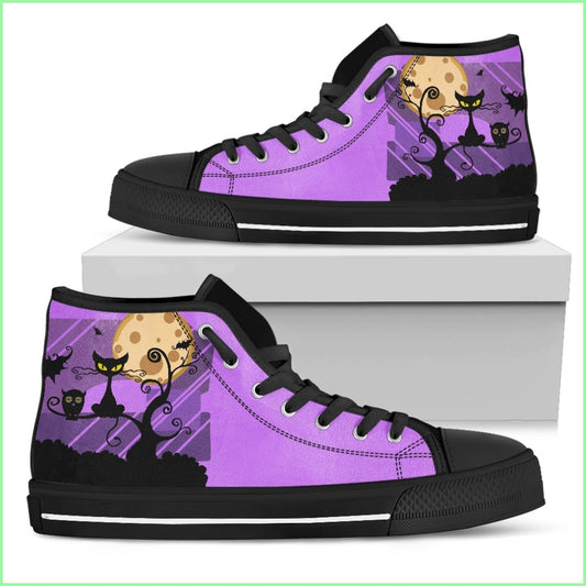 Prowling Cat (Black Soles) Womens High Top