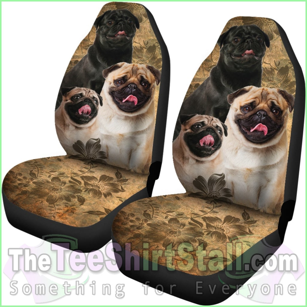 Pug Car Seat Covers (Set Of 2)