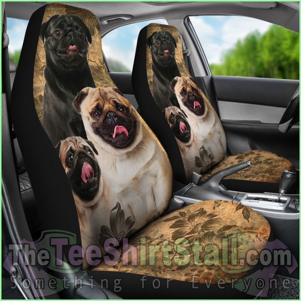 Pug Car Seat Covers (Set Of 2)