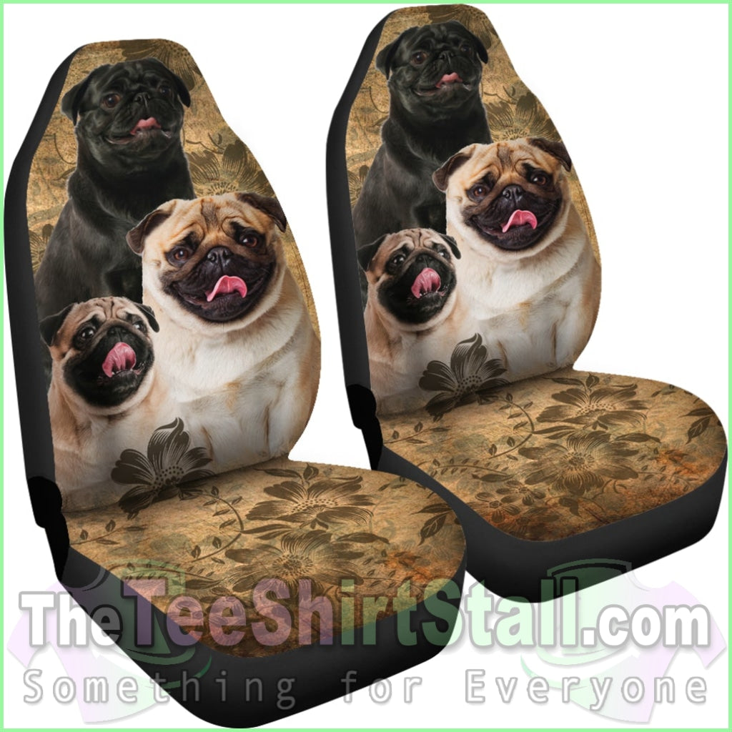 Pug Car Seat Covers (Set Of 2)