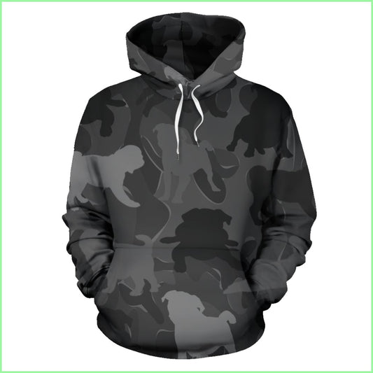 Pug Dark Grey Mens Hoodiepug / S