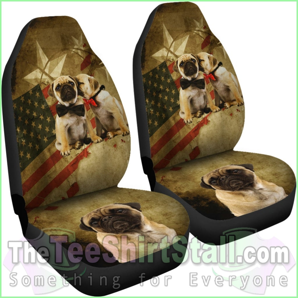 Pugs Cute Auto Seat Cover