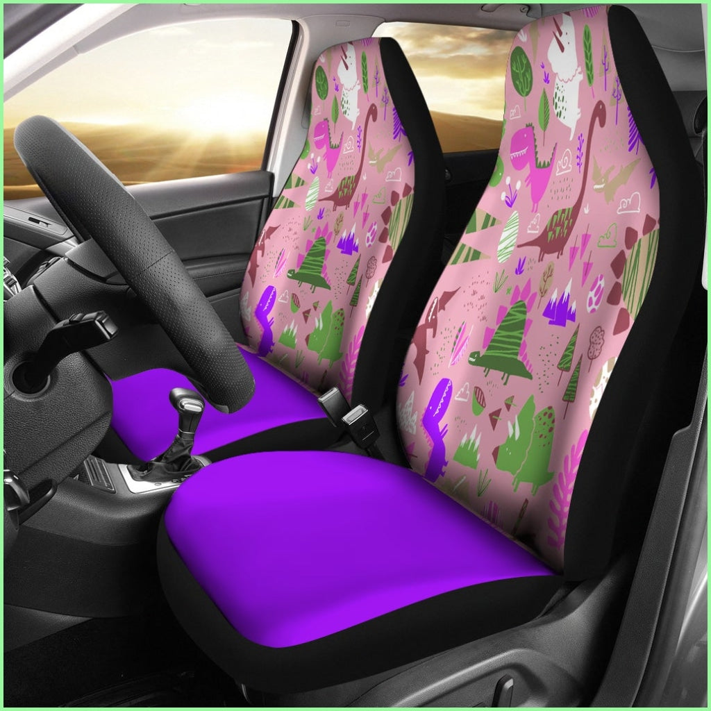 Purple Dinosaur Car Seat Covers