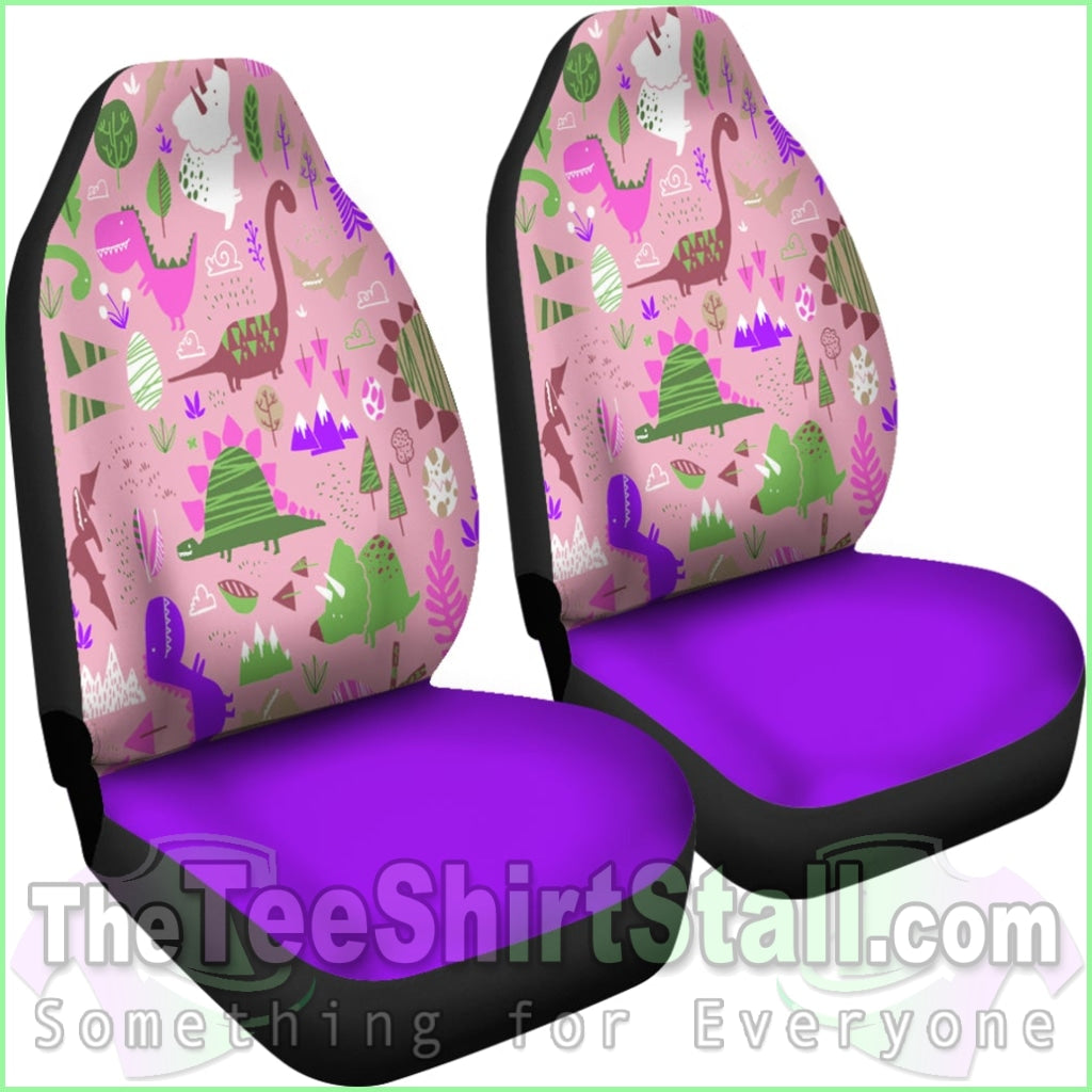 Purple Dinosaur Car Seat Covers