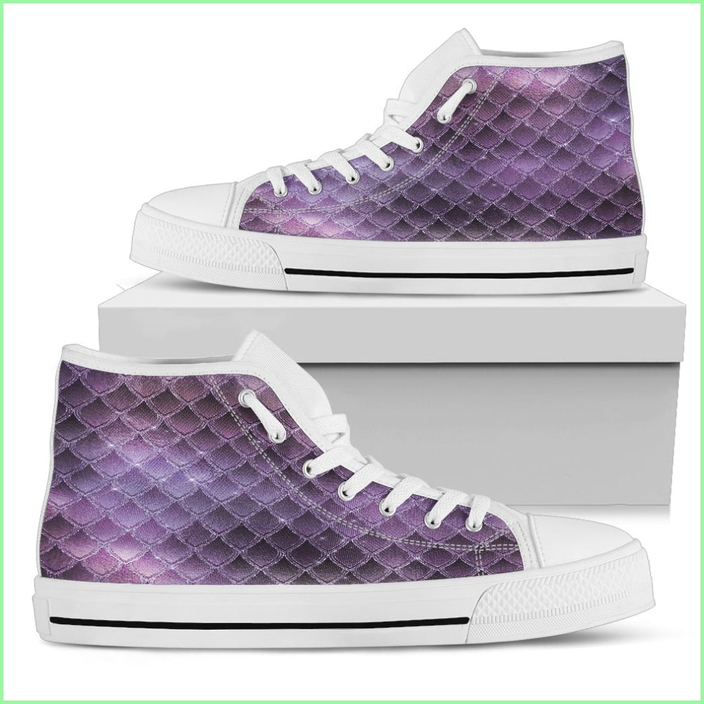 Purple Sparkle Womens High Tops