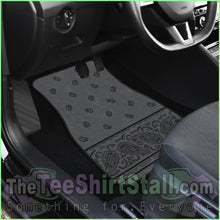 Load image into Gallery viewer, Quad Black And Gray Bandana Car Mats - Fancy
