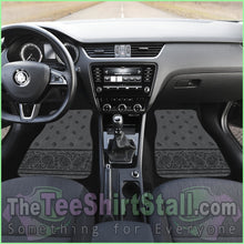 Load image into Gallery viewer, Quad Black And Gray Bandana Car Mats - Fancy
