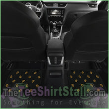 Load image into Gallery viewer, Quad Black Gold Bandana Car Mats - Fancy
