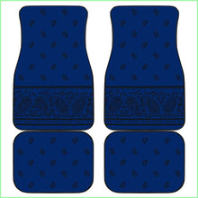 Load image into Gallery viewer, Quad Blue And Black Bandana Car Mats - Fancy
