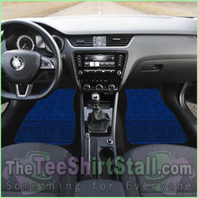 Load image into Gallery viewer, Quad Blue And Black Bandana Car Mats - Fancy
