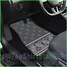 Load image into Gallery viewer, Quad Classic Gray Bandana Car Mats - Fancy
