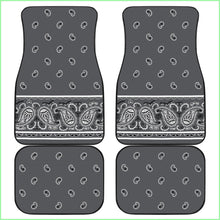 Load image into Gallery viewer, Quad Classic Gray Bandana Car Mats - Fancy
