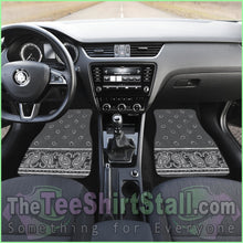 Load image into Gallery viewer, Quad Classic Gray Bandana Car Mats - Fancy
