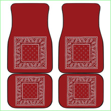 Load image into Gallery viewer, Quad Classic Red Bandana Car Floor Mats - Minimal
