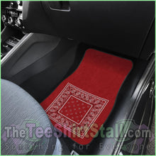 Load image into Gallery viewer, Quad Classic Red Bandana Car Floor Mats - Minimal
