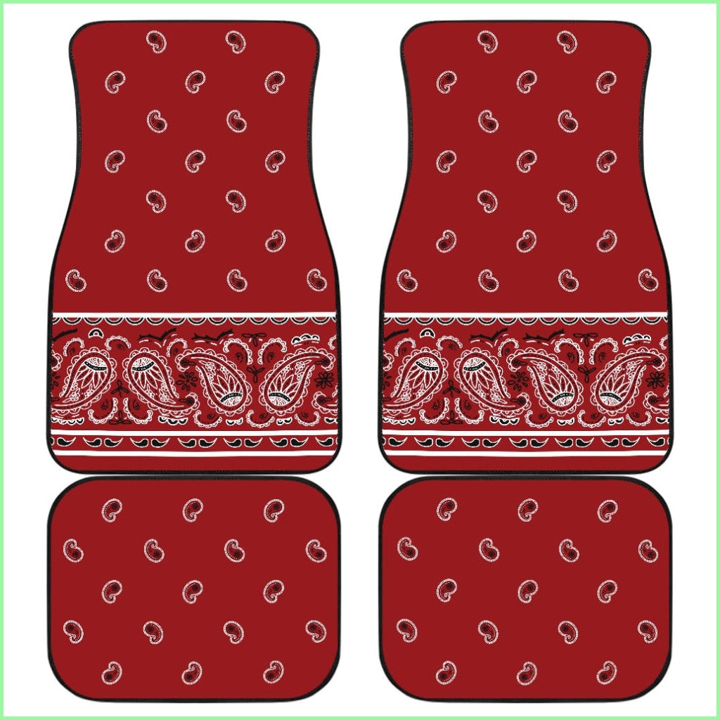 Quad Classic Red Bandana Car Seat Covers - Fancy