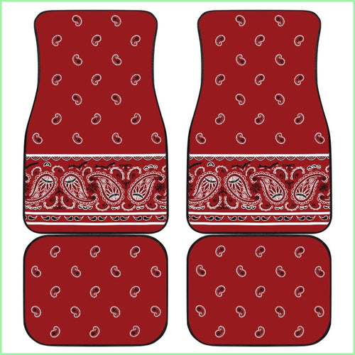 Quad Classic Red Bandana Car Seat Covers - Fancy