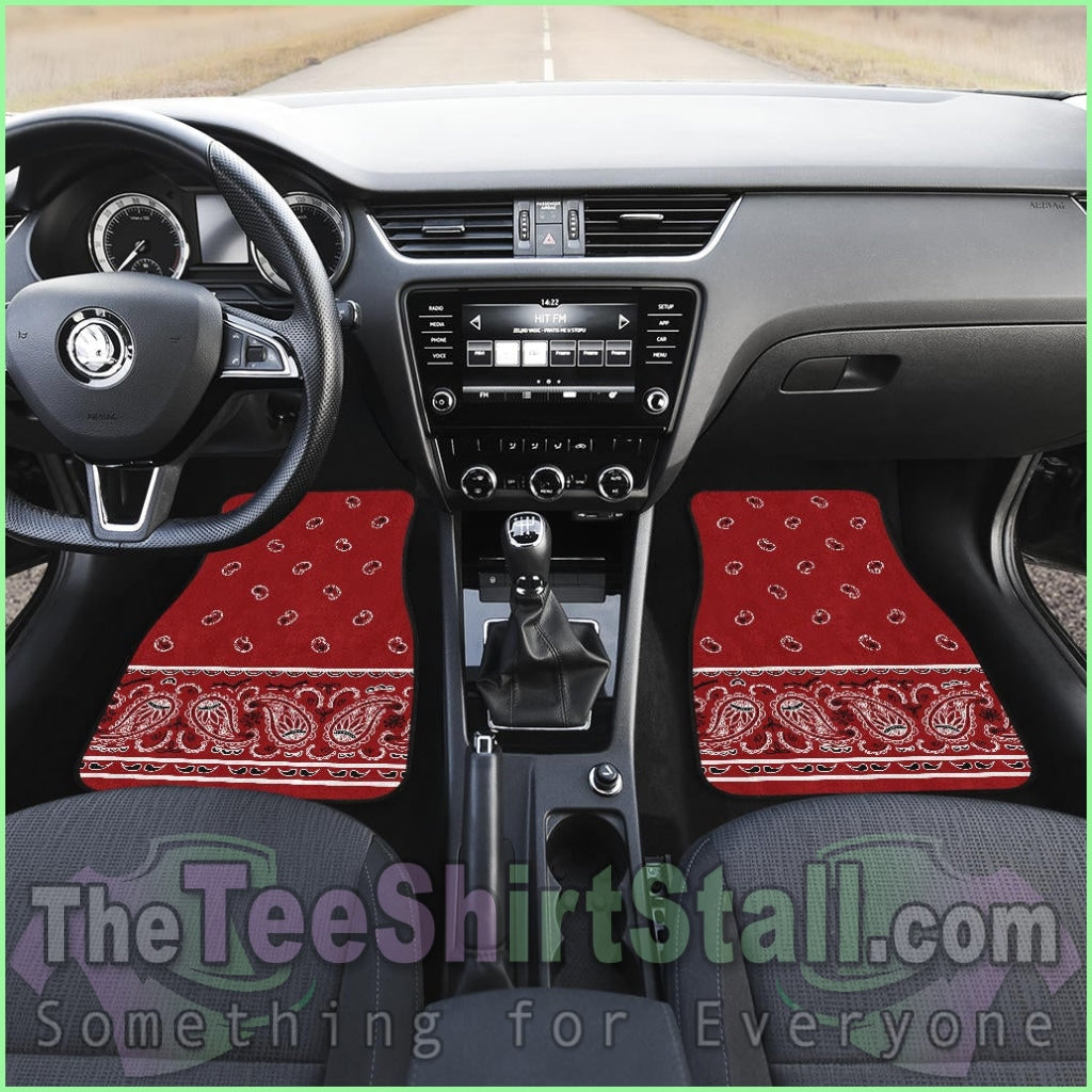 Quad Classic Red Bandana Car Seat Covers - Fancy