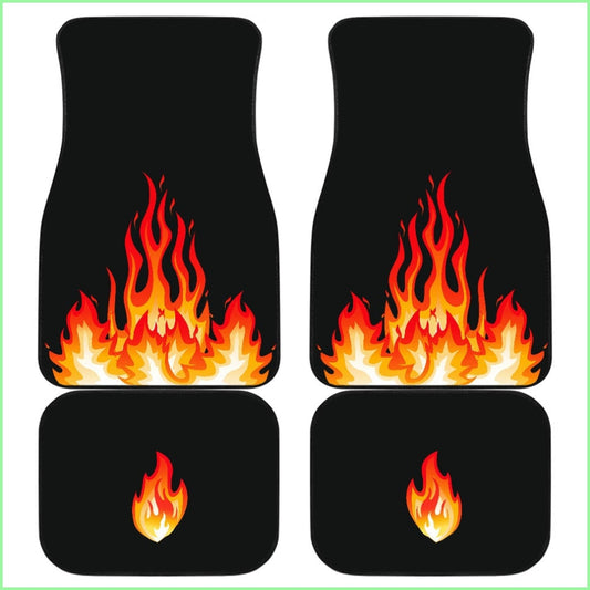 Quad Flame Bandana Car Mats