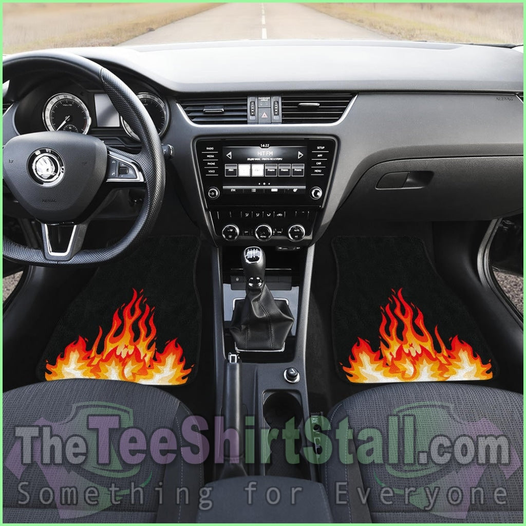 Quad Flame Bandana Car Mats