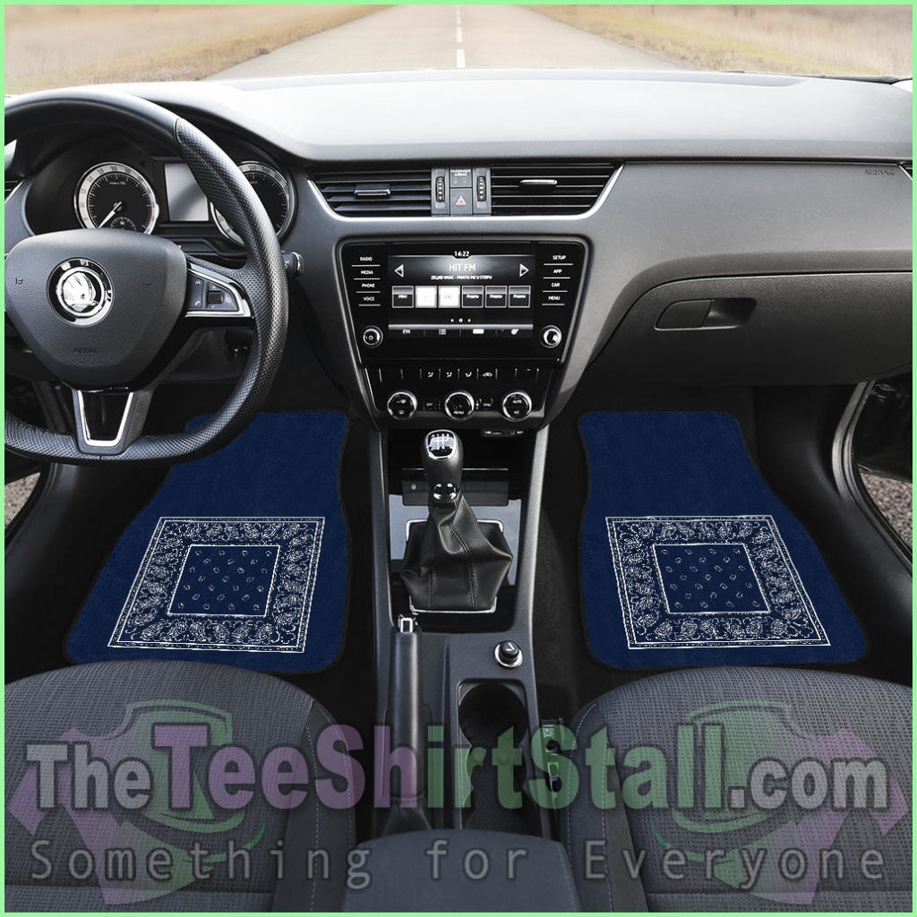 Quad Navy Blue Bandana Seat Covers - Minimal