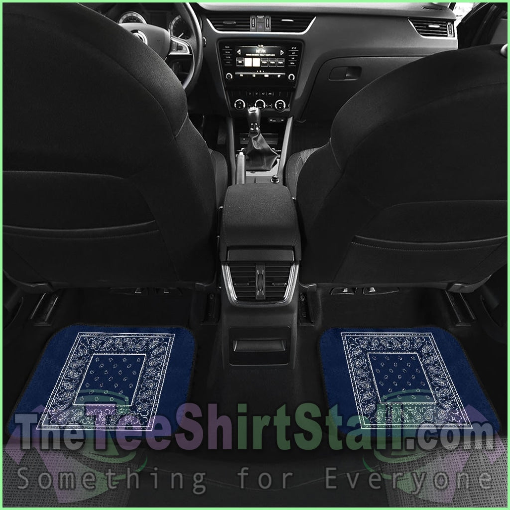 Quad Navy Blue Bandana Seat Covers - Minimal