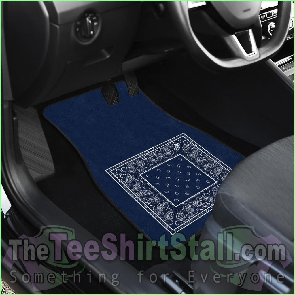 Quad Navy Blue Bandana Seat Covers - Minimal