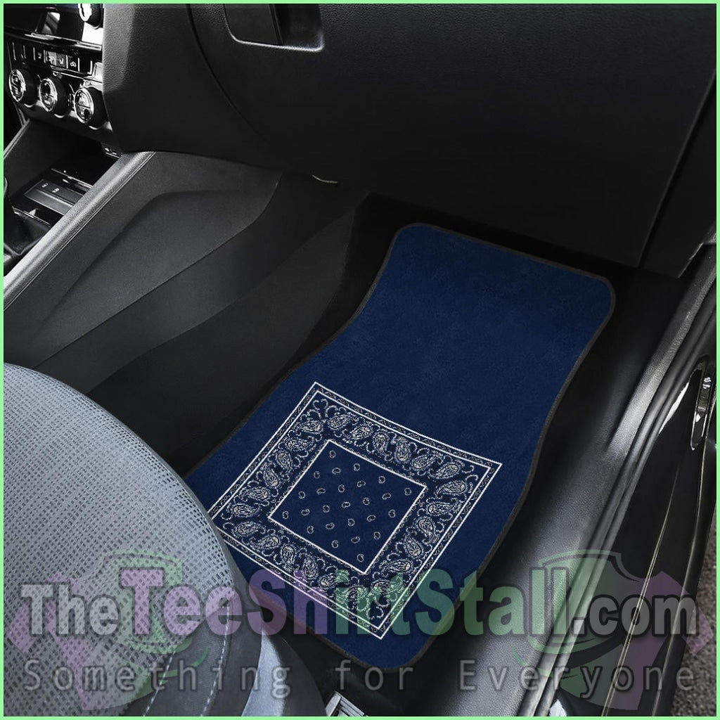 Quad Navy Blue Bandana Seat Covers - Minimal