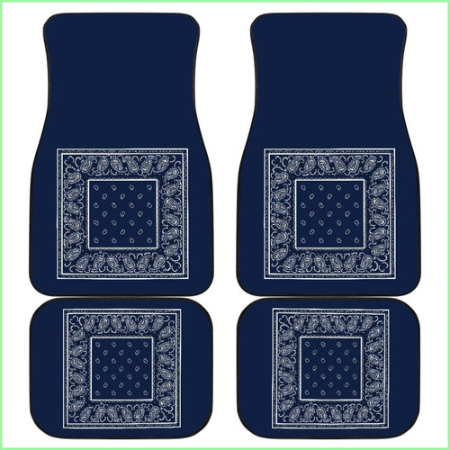 Quad Navy Blue Bandana Seat Covers - Minimal