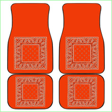 Load image into Gallery viewer, Quad Perfect Orange Bandana Car Mats - Minimal
