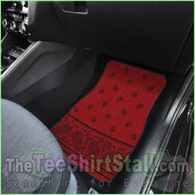 Load image into Gallery viewer, Quad Red With Black Bandana Car Mats - Fancy
