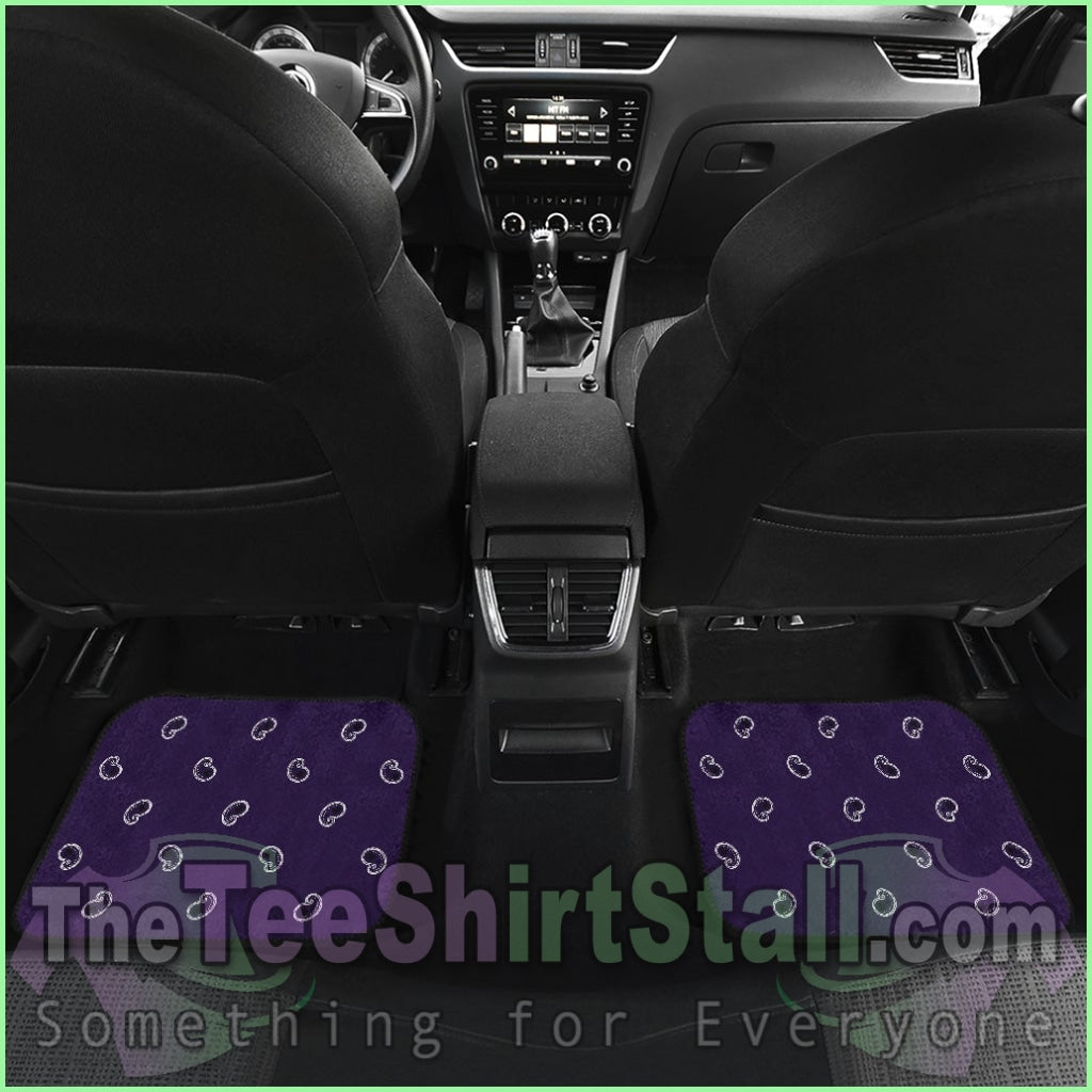 Quad Royal Purple Bandana Car Mats - Fancy