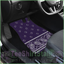 Load image into Gallery viewer, Quad Royal Purple Bandana Car Mats - Fancy
