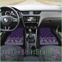 Load image into Gallery viewer, Quad Royal Purple Bandana Car Mats - Fancy
