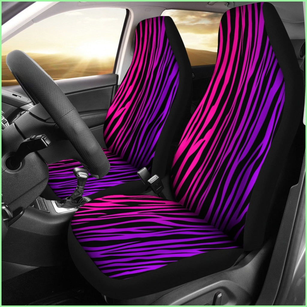 Rainbow Zebra Custom Car Seat Covers