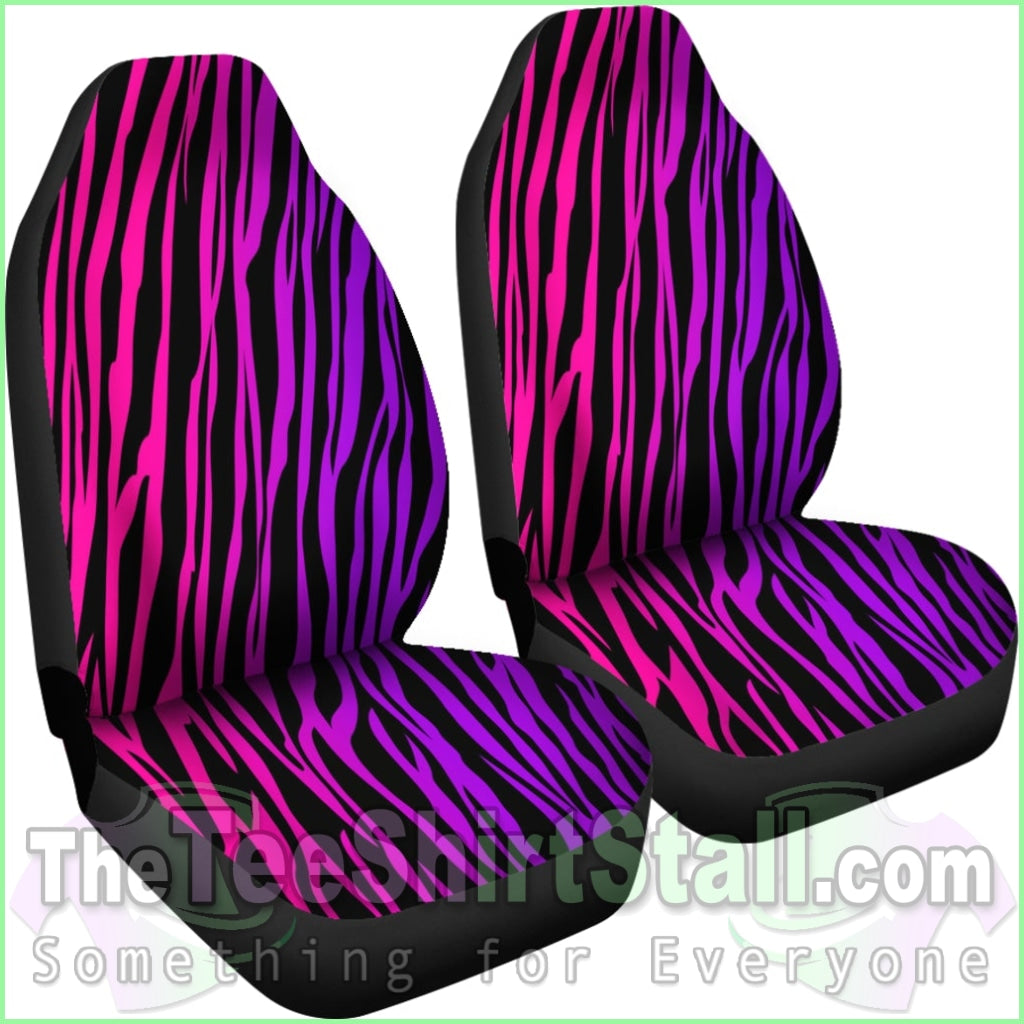 Rainbow Zebra Custom Car Seat Covers