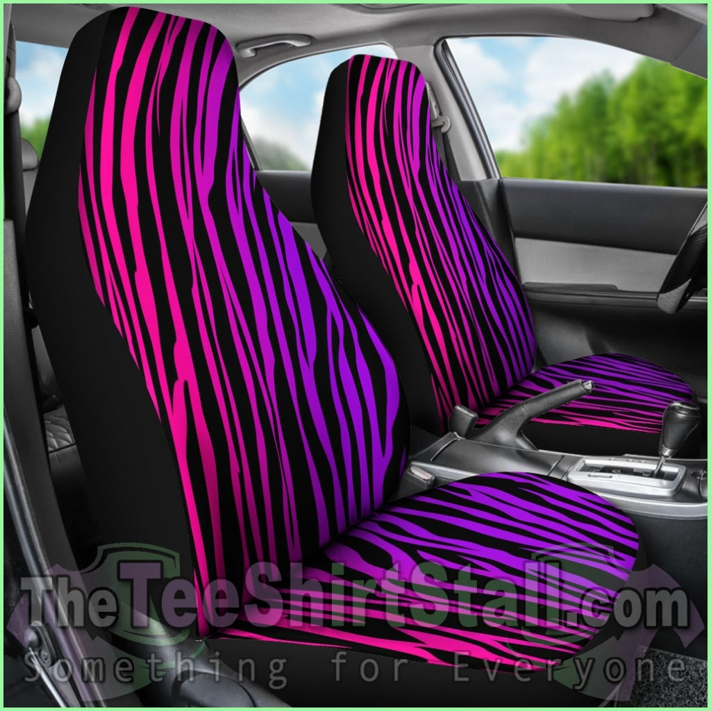 Rainbow Zebra Custom Car Seat Covers