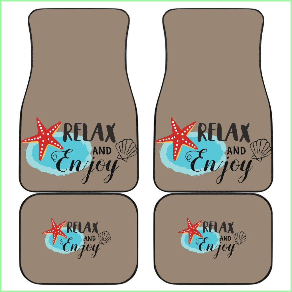 Relax And Enjoy Front And Back Car Mats (Set Of 4)