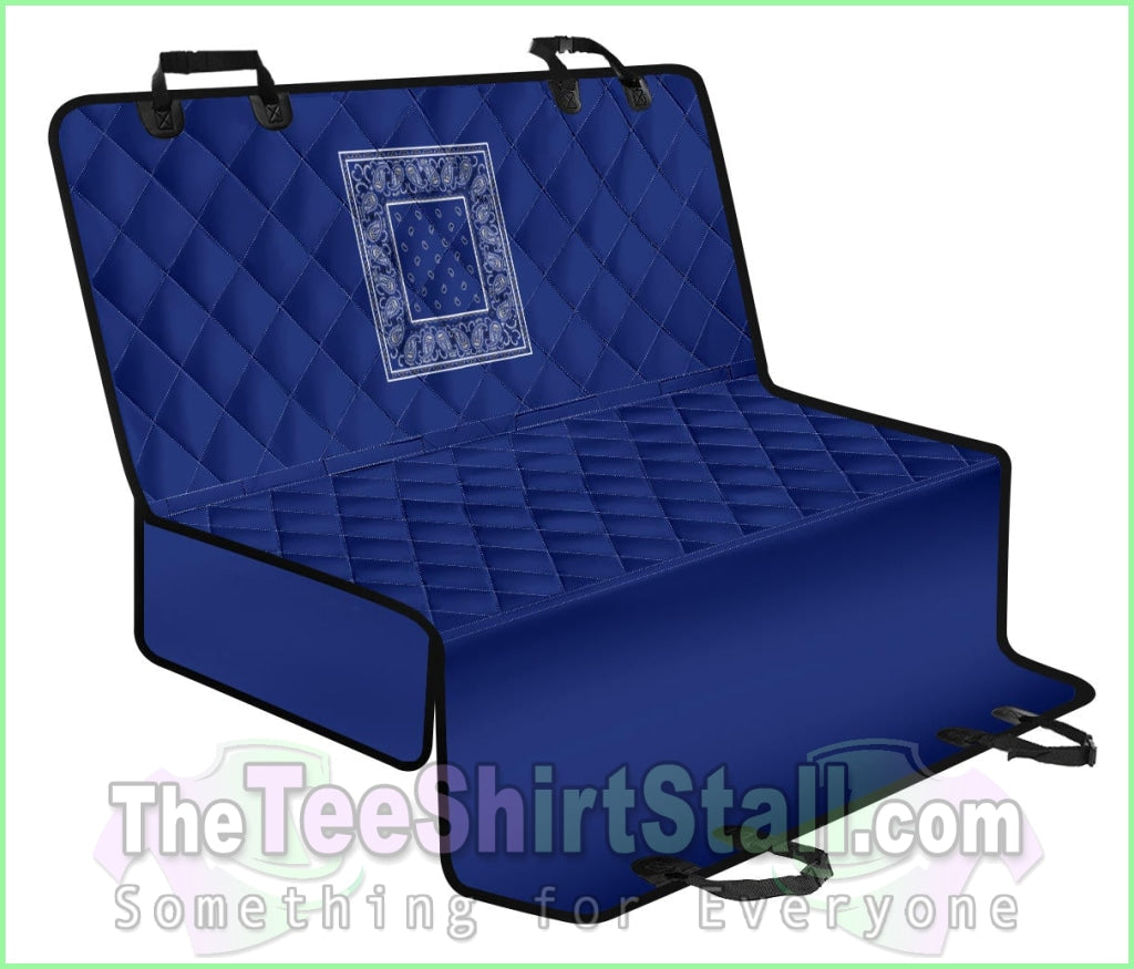 Royal Blue Bandana Car Pet Seat Covers